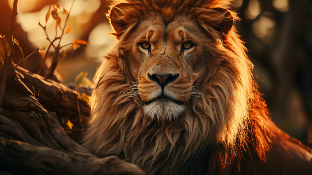 Huge Lion Head Staring Into Your Soul