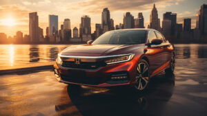 Honda Accord EX-L Wallpaper - The Accord EX-L parked against a scenic backdrop, showcasing its elegance and serenity.