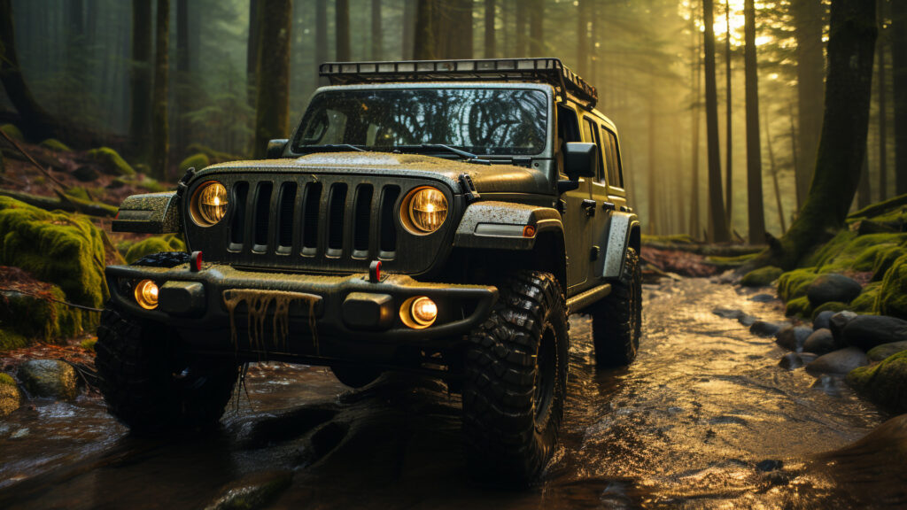 Jeep Wrangler Willys Edition Wallpaper - The Wrangler navigating through rugged terrain, highlighting its off-road prowess and adventurous spirit.