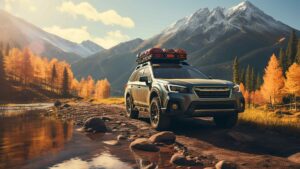 Subaru Outback Wilderness Wallpaper - The Outback at a trailhead, showcasing its readiness for adventure and off-road exploration.