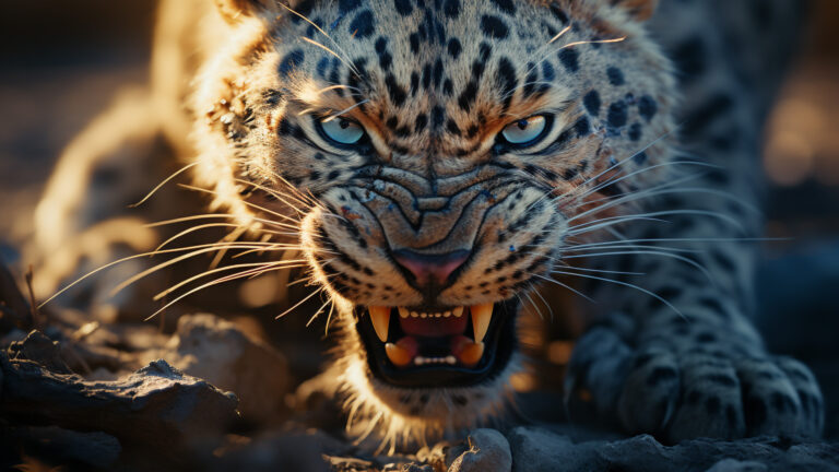 Incredible detail of a leopard's paw