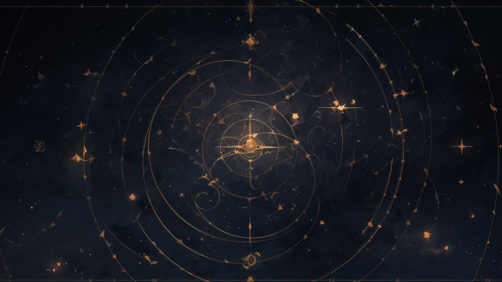 Aesthetic black cosmic wallpaper