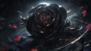 Aesthetic black rose wallpaper