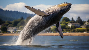 Humpback whales in a graceful glide beneath the surface, showcasing their underwater elegance. - Dope Wallpape
