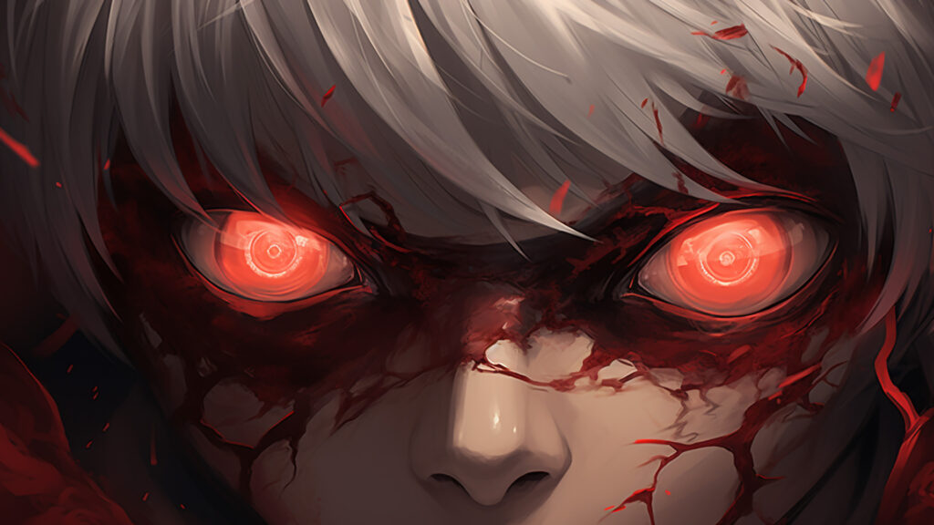 Dope Wallpaper - Kaneki's Red Eye: An iconic ghoul gaze, perfect for those who appreciate the mesmerizing intensity of Kaneki's red eye.