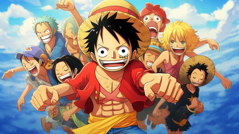 Dope Wallpaper - Luffy's Friends and Allies in One Piece - A heartwarming scene illustrating the close bonds and deep friendships between Luffy and his companions, emphasizing their camaraderie and loyalty.