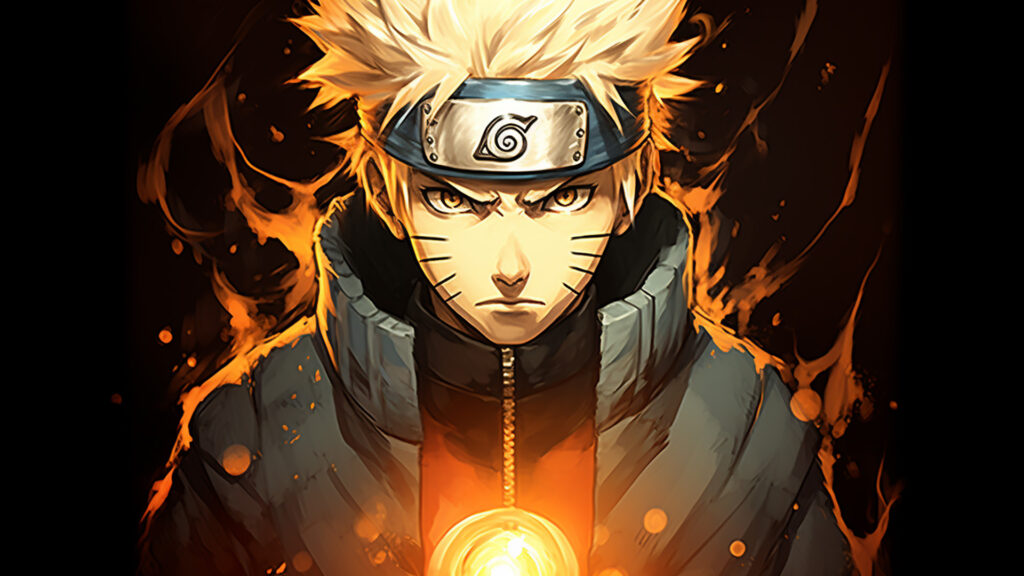 Dope Wallpaper - Naruto's Rasengan Mastery - A striking illustration of Naruto Uzumaki in the midst of a powerful Rasengan attack, showcasing his skill and determination.