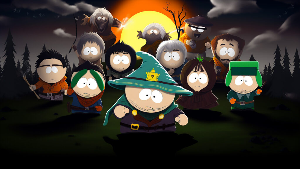 Illustration of the residents of South Park becoming overnight celebrities, unleashing a wave of stardom. The dynamic image captures the humor and chaos as familiar characters navigate the challenges and perks of sudden fame.